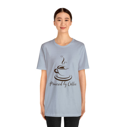 Powered by coffee Jersey Short Sleeve Tee