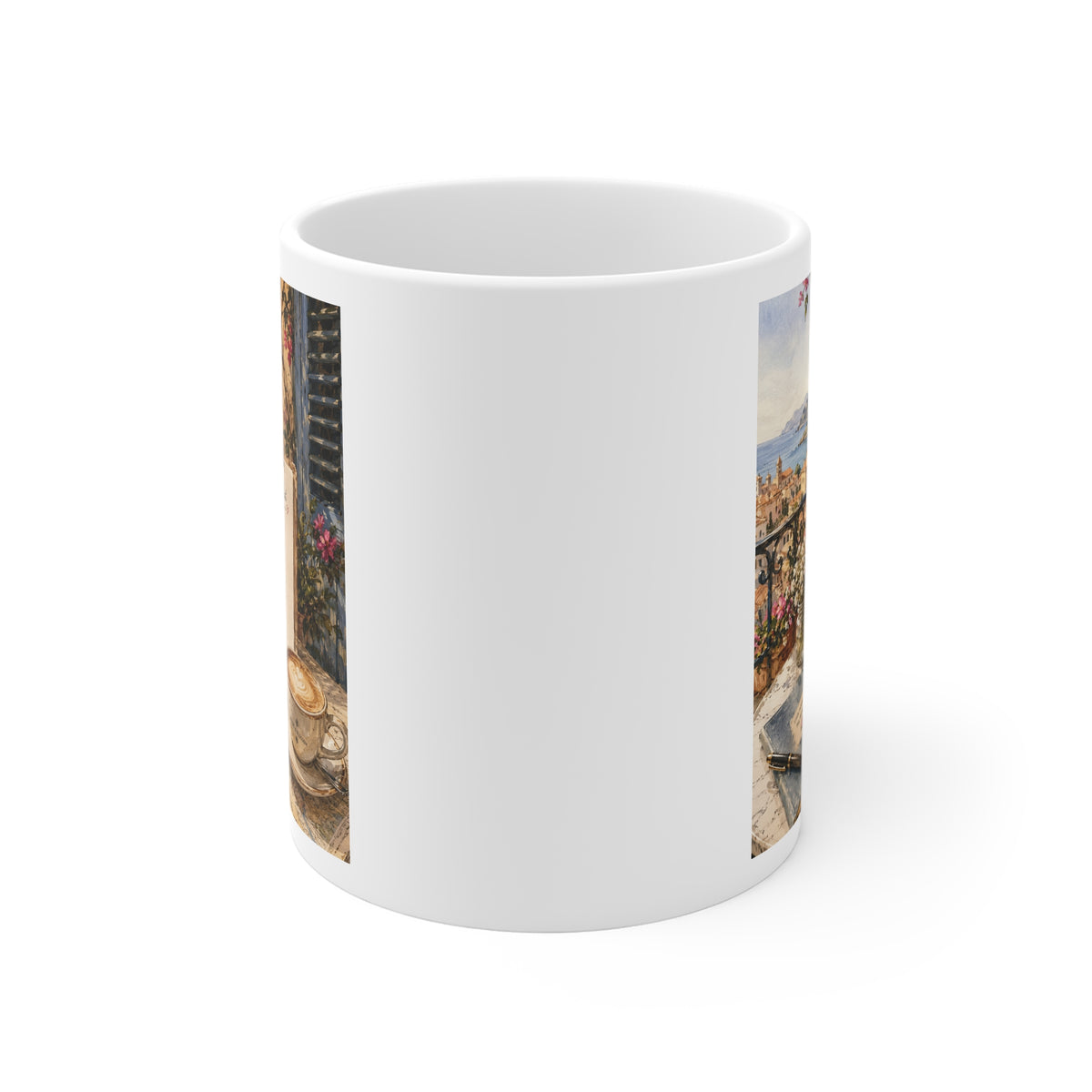 Coffee Mug — Scenic Balcony Morning with 'Today's Checklist'