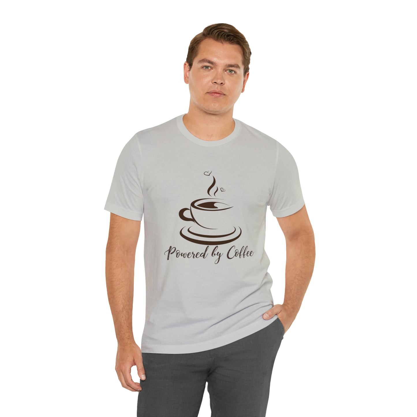 Powered by coffee Jersey Short Sleeve Tee