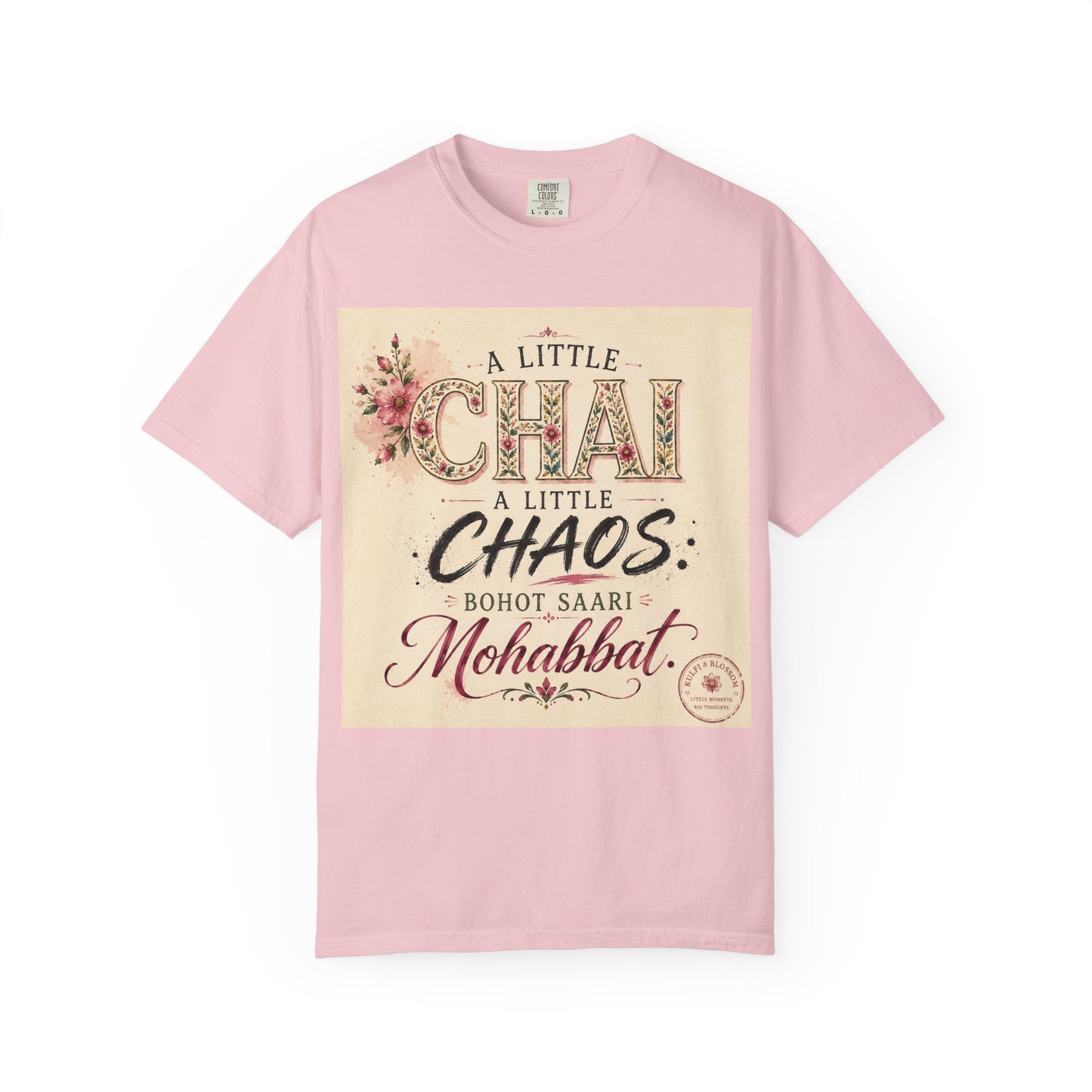 Chai & Chaos Tee — A Little Chai, A Little Chaos Vintage Floral T-Shirt