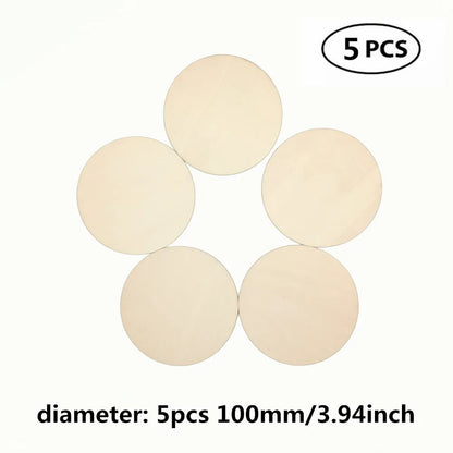 10-80mm Unfinished Round Wood Circle Cutout for Wedding Table Scatter Decoration Round Wood Craft