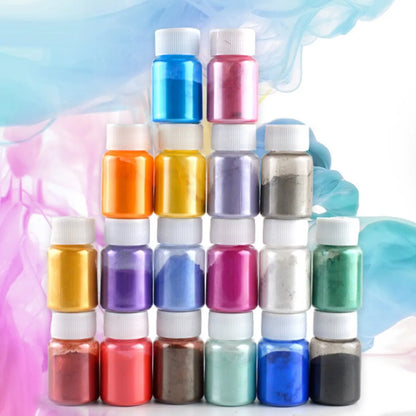 20ML/Bottle Mica Powder Pearl Pigment Non-Toxic Safe Metallic Flour Mica Mineral Powder Pearl