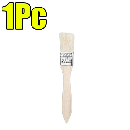 1-100Pcs Mane Brushes BBQ Brush Wooden Handle Soft Hair Paint Brushes for Drawing