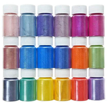 20ML/Bottle Mica Powder Pearl Pigment Non-Toxic Safe Metallic Flour Mica Mineral Powder Pearl