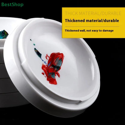 Thickened Five-layer Faux Ceramic Palette With Lid,Paint Dish Mixing Box