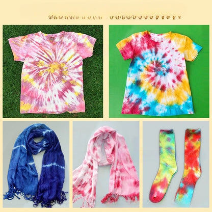 5-color Tie Dye Kit  Dyeing Fabric Clothes Fabric Textile Paints Set DIY Color Change Paint Craft Tie-Dye