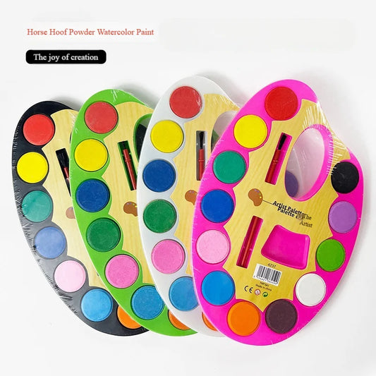 Gouache Paint Set Washable Children's Painting Pigment 15-Color Portable Graffiti Gouache Pigment Set