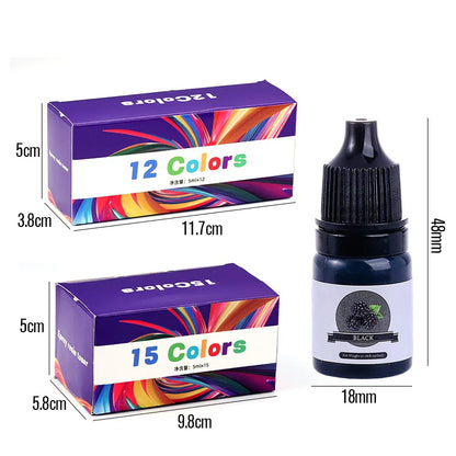 Epoxy Resin Color Pigment 24 Vivid Colors Liquid Epoxy Pigment Highly Concentrated Translucent Resin Dye for Art DIY Jewelry