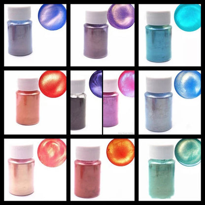 20ML/Bottle Mica Powder Pearl Pigment Non-Toxic Safe Metallic Flour Mica Mineral Powder Pearl