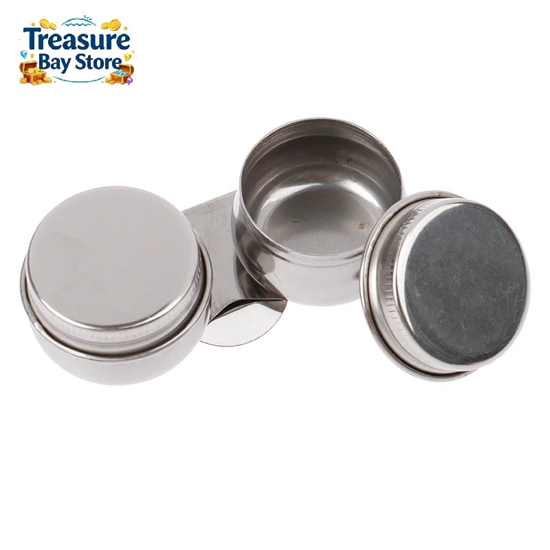 Stainless Steel Drum Painting Palette Oil Paint Pot Single Double Hole Dipper