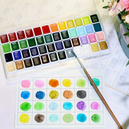 Artists' Watercolor Granulating Colors 24/36/48/60/98/130 Colors 1ml Transparent acuarela Professional pigments supplies