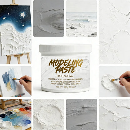300g 3D Textured Modeling Paste, Acrylic Medium for Artists, Quick-Dry, No-Crack, Odorless, Thick Coating