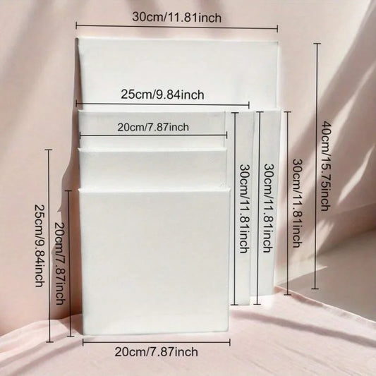 Sturdy Wooden Frame Blank Stretched Canvas, Acid-Free Pre-Coated Artist Canvas Ready for Acrylic Oil Paintings