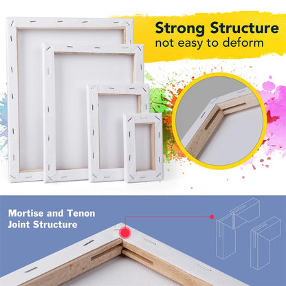 10pcs Square Blank Stretched Canvas Wooden Frames Blank Canvas Ideal for Painting /Decorating Suitable for Oil