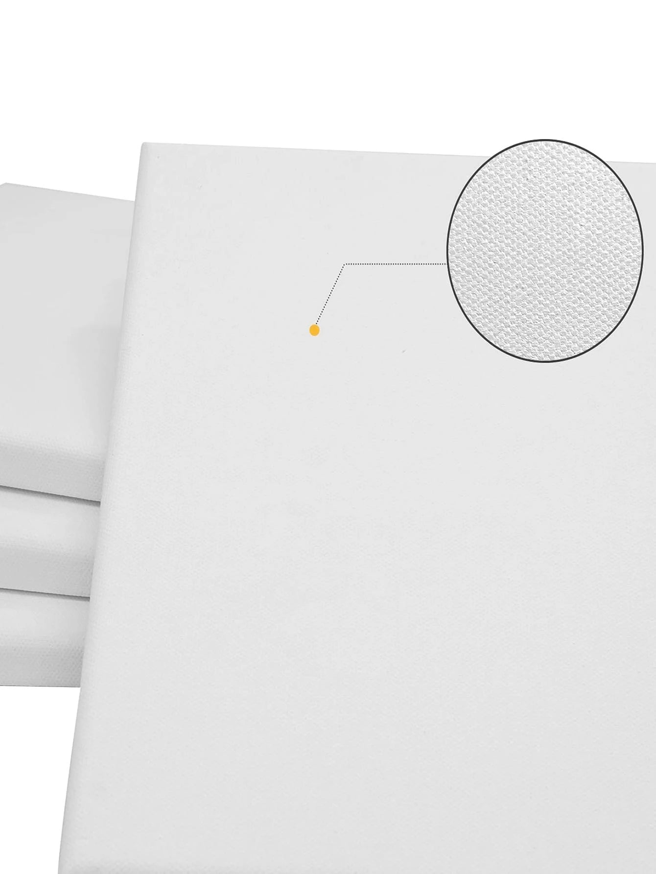 4pcs Stretched Canvas, 8 x 10 Inches ( 20 x 25 cm) Square Blank Canvases, 100% Cotton Canvases for Painting