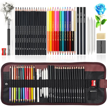 14/18/29/38/44/64 PCS Drawing Set Sketching Kit,Sketch Pencils Art Supplies with Graphite,Charcoal