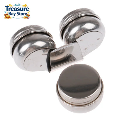 Stainless Steel Drum Painting Palette Oil Paint Pot Single Double Hole Dipper