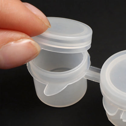 60/120Pcs Empty Paint Pot 10/20Strips 3ml 5ml Mini Paint Container Strip Storage Cup with Lid for Classrooms School Art & Crafts