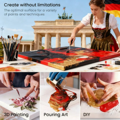 Sturdy Wooden Frame Blank Stretched Canvas, Acid-Free Pre-Coated Artist Canvas Ready for Acrylic Oil Paintings