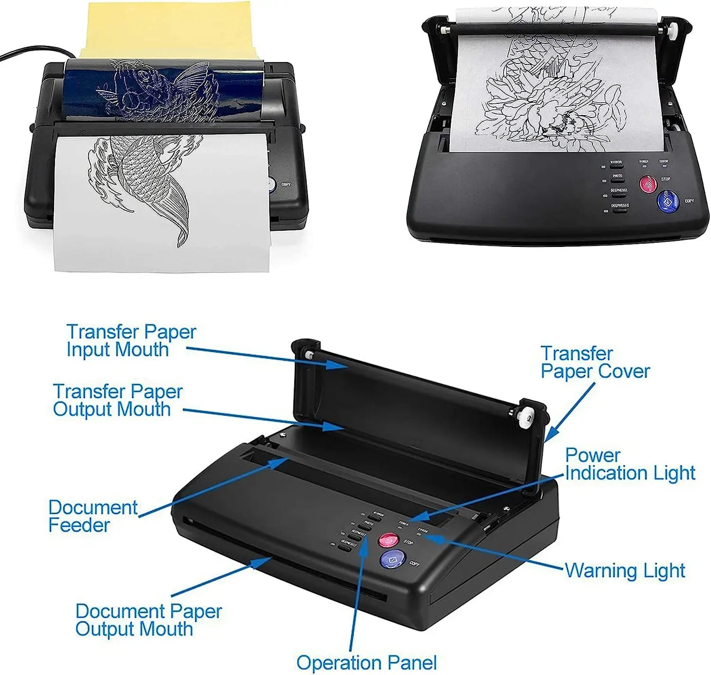 Tattoo Transfer Pape POSEIDON 10/30/50/100Pcs A4 Tattoo Transfer Pape For Permanent Makeup Tattoo