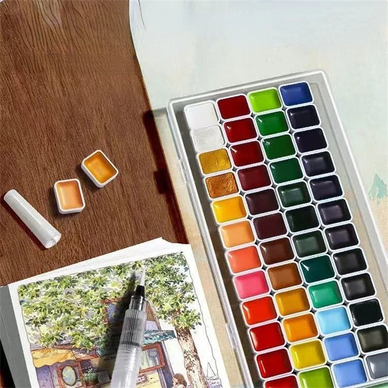 Artists' Watercolor Granulating Colors 24/36/48/60/98/130 Colors 1ml Transparent acuarela Professional pigments supplies