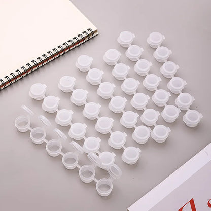 60/120Pcs Empty Paint Pot 10/20Strips 3ml 5ml Mini Paint Container Strip Storage Cup with Lid for Classrooms School Art & Crafts