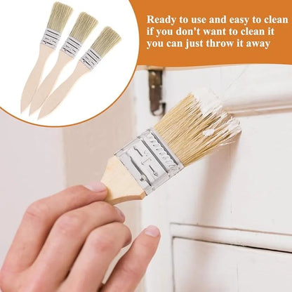 1-100Pcs Mane Brushes BBQ Brush Wooden Handle Soft Hair Paint Brushes for Drawing