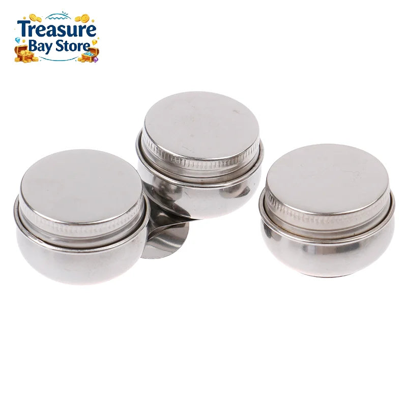 Stainless Steel Drum Painting Palette Oil Paint Pot Single Double Hole Dipper