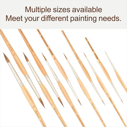 ArtSecret Kolinsky Sable Paint Brush Professional Fine Detail Art brush for Watercolor, Acrylic, Gouache Artist Accessory