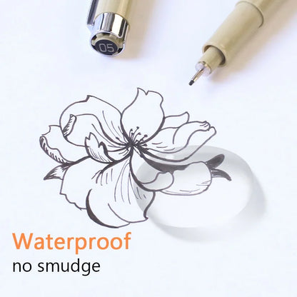 12 Kinds of Manga Markers Needle Pen Art Hand-painted Hook Line Pen