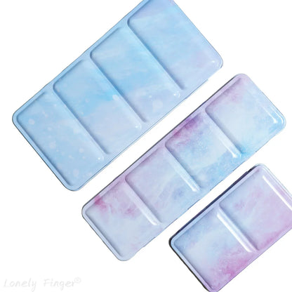 Empty Watercolor Tin Palette with 14/26/52 Pans, Metal Watercolor Paint Case with Lid