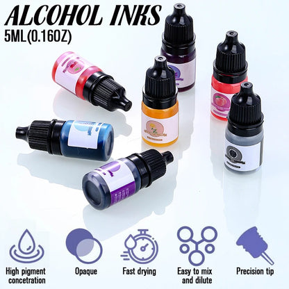 Epoxy Resin Color Pigment 24 Vivid Colors Liquid Epoxy Pigment Highly Concentrated Translucent Resin Dye for Art DIY Jewelry