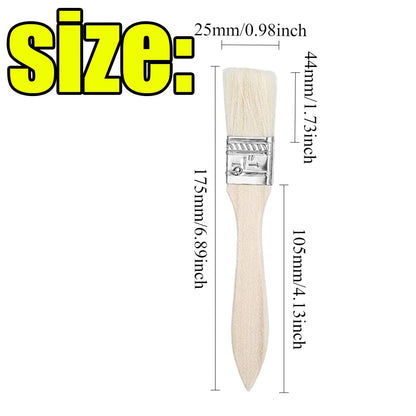 1-100Pcs Mane Brushes BBQ Brush Wooden Handle Soft Hair Paint Brushes for Drawing