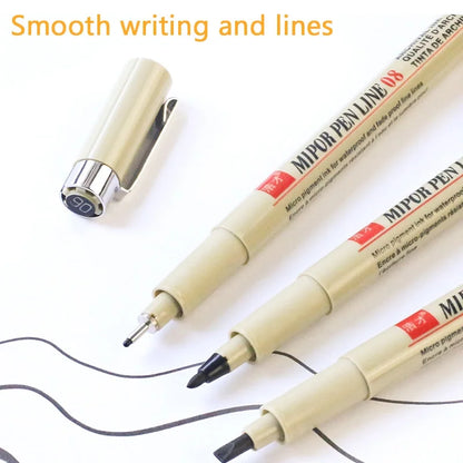 12 Kinds of Manga Markers Needle Pen Art Hand-painted Hook Line Pen