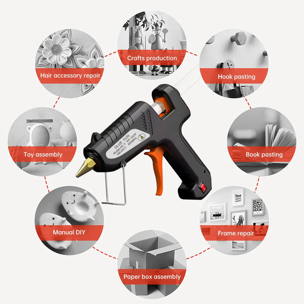 150W Industrial Grade Hot Melt Glue Gun Fast Heating For DIY Craft Jewelry Making
