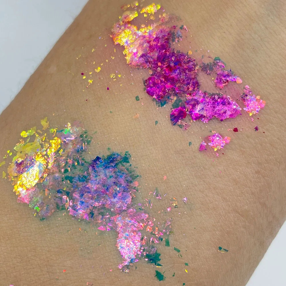 1jar Ultra-thin Chameleon Blue Nail Glitter Opal Nail Powder Holographic Mermaid Nail Pigment 0.3gram