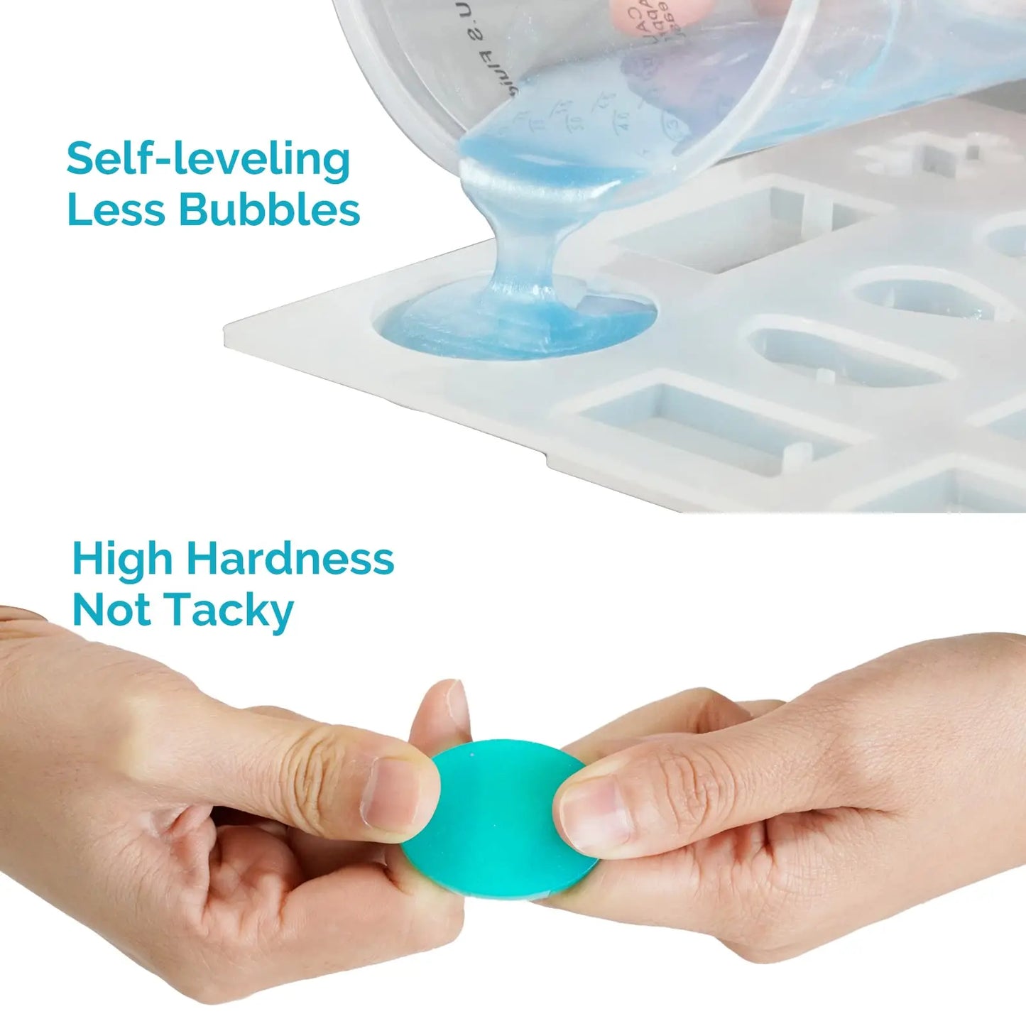 100g UV Resin Clear, Random Molds 5pcs Hard, Upgraded Crystal Clear Epoxy Resin Up
