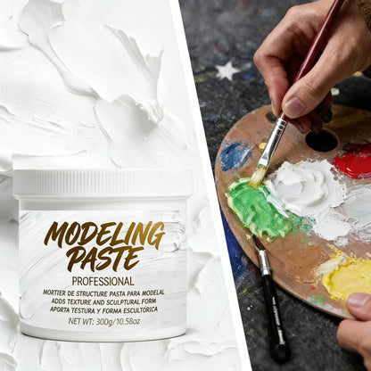 300g 3D Textured Modeling Paste, Acrylic Medium for Artists, Quick-Dry, No-Crack, Odorless, Thick Coating