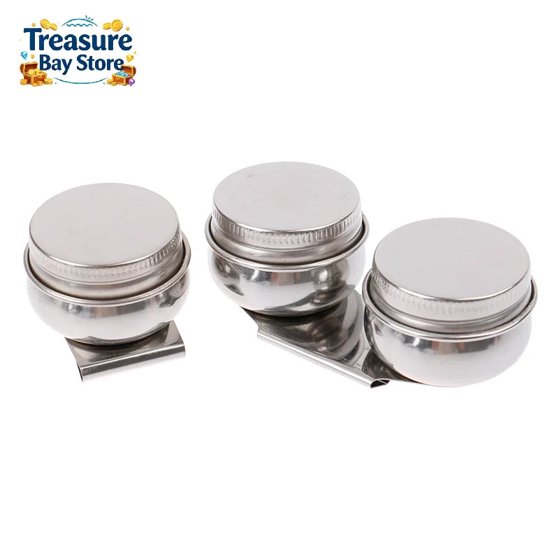 Stainless Steel Drum Painting Palette Oil Paint Pot Single Double Hole Dipper