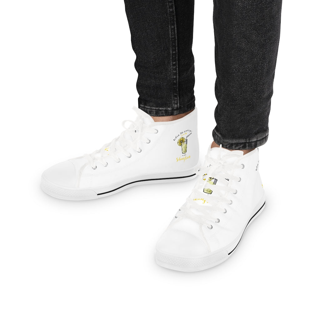 When life gives you lemon Men's High Top Sneakers