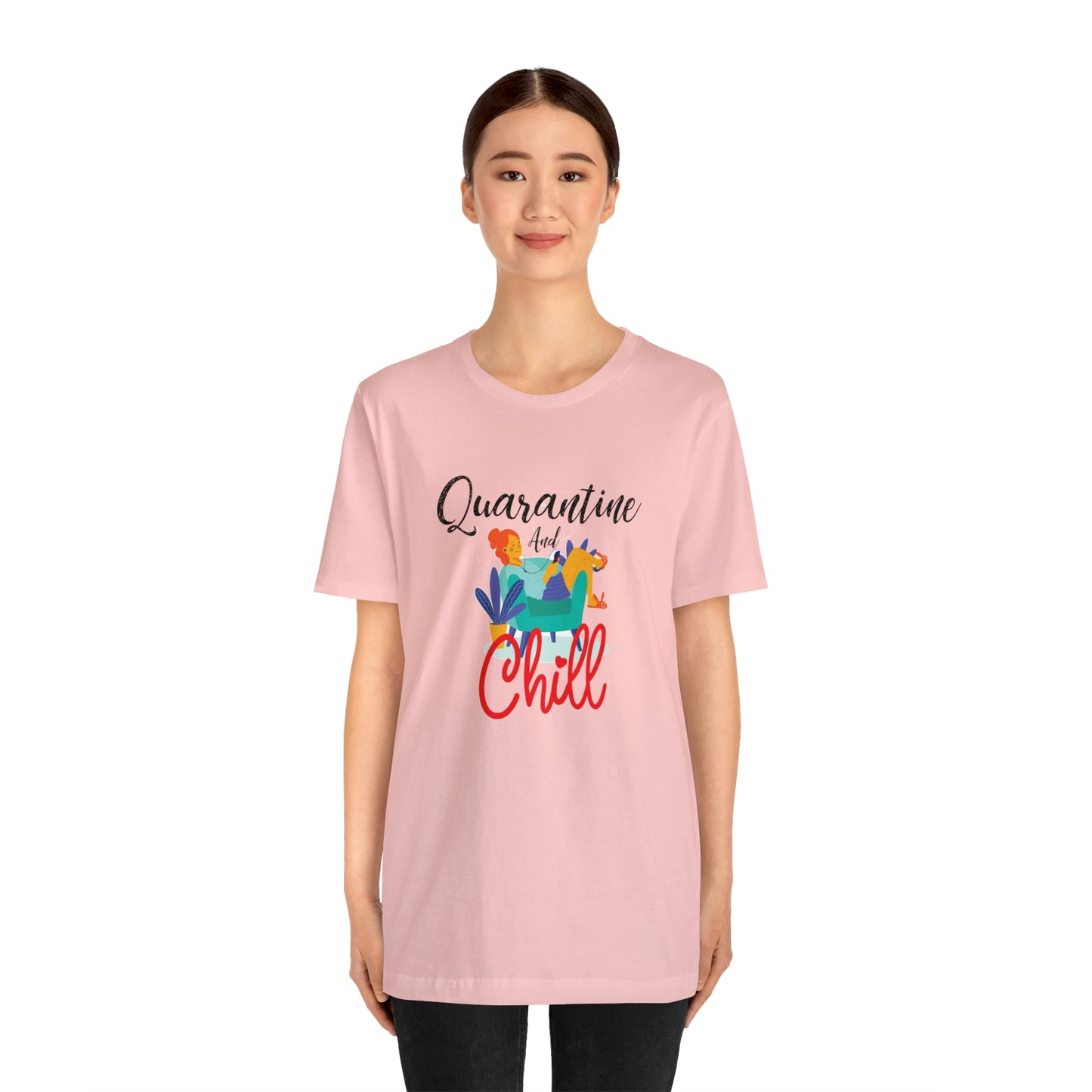 Quarantine and chill Jersey Short Sleeve Tee