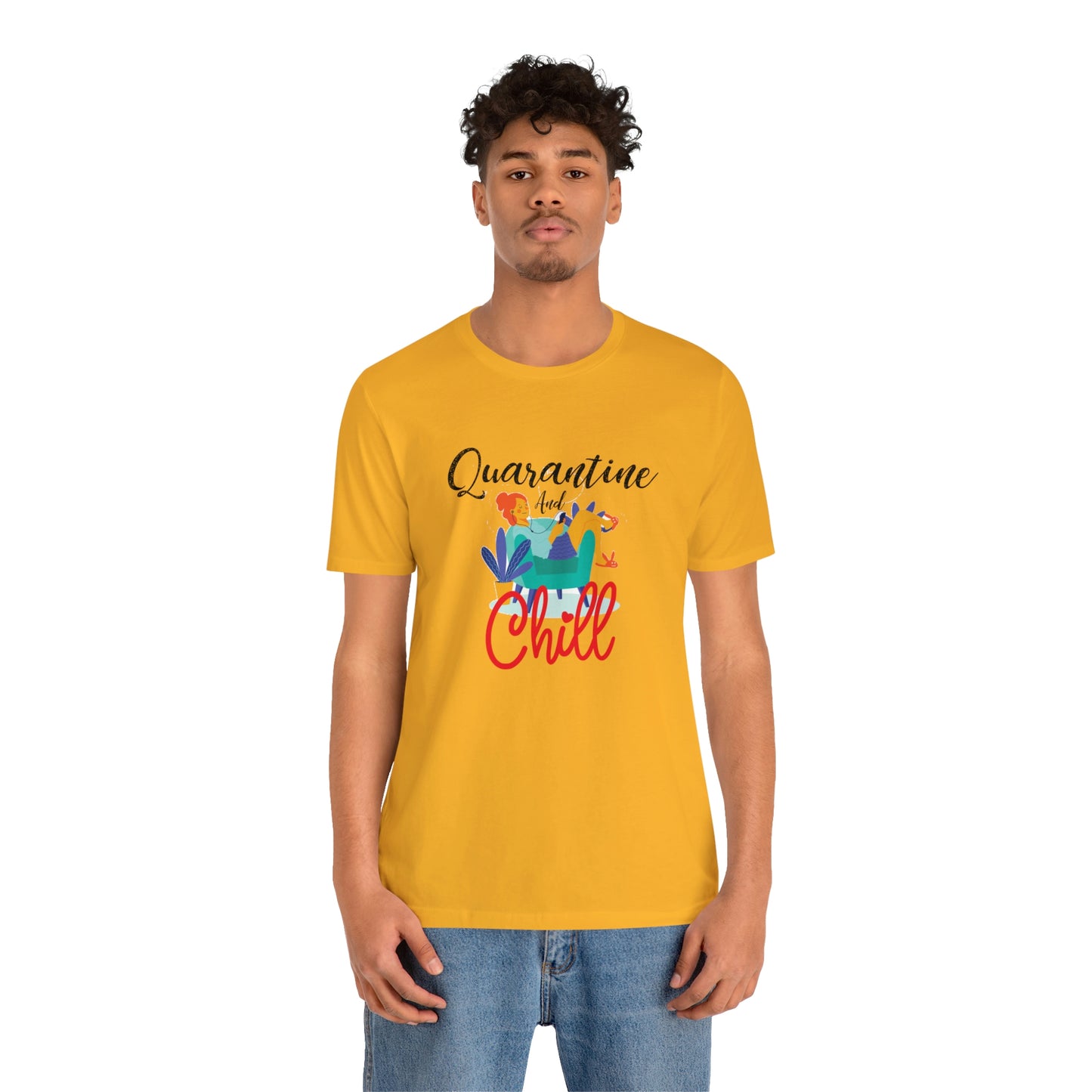 Quarantine and chill Jersey Short Sleeve Tee