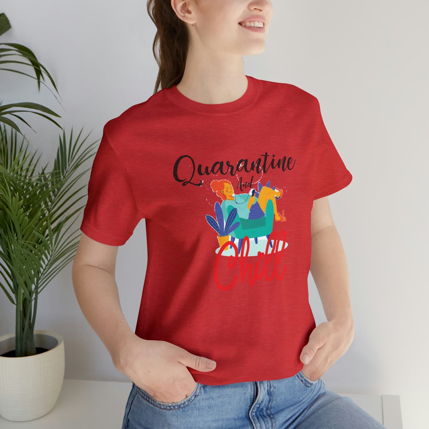 Quarantine and chill Jersey Short Sleeve Tee