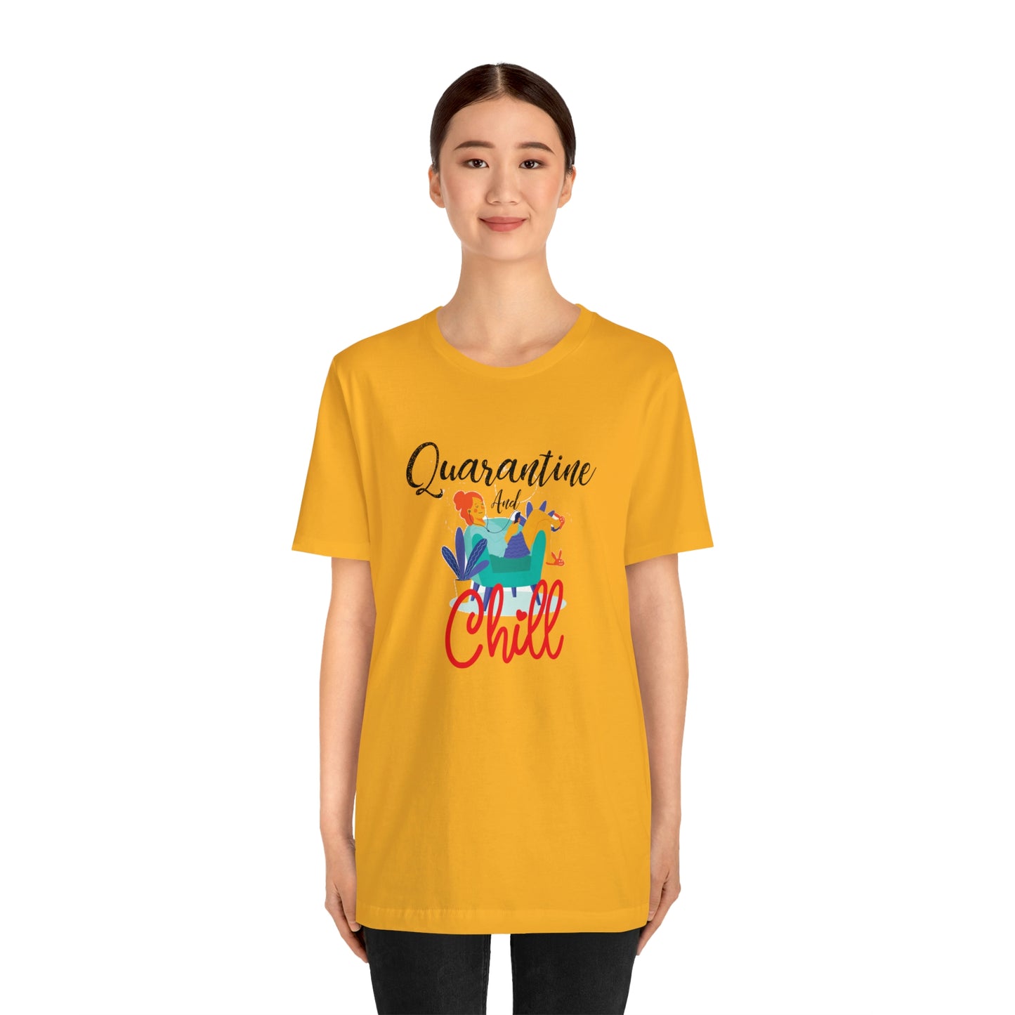 Quarantine and chill Jersey Short Sleeve Tee